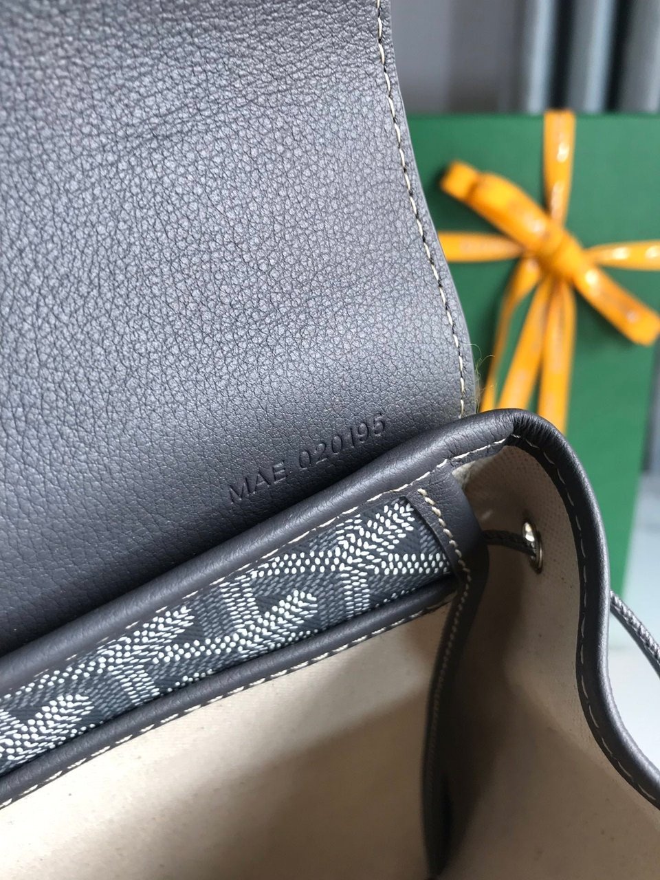 Goyard Alpin Mini Backpack 21 Cm Gray Lambskin And Goyardine Canvas view 7