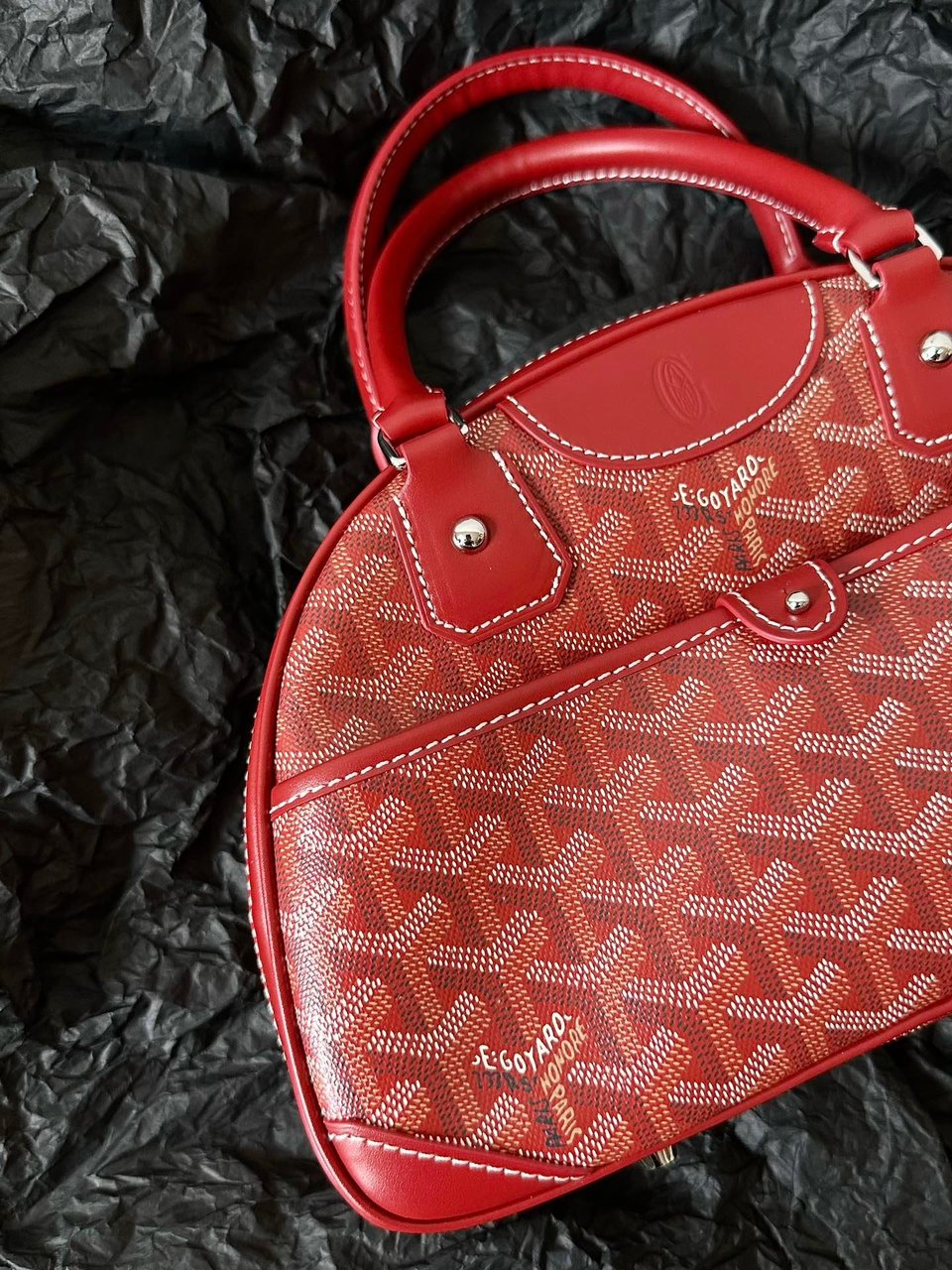 Goyard Goya Bowling Ball Small Red Canvas 27cm view 6