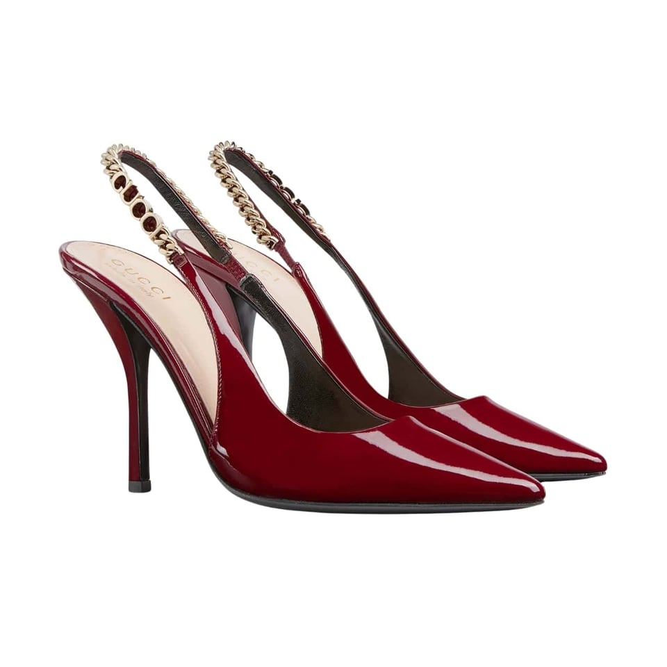 Gucci Signoria Slingback Pump In Rosso Ancora Red 783821 Bnc80 6207 view 2