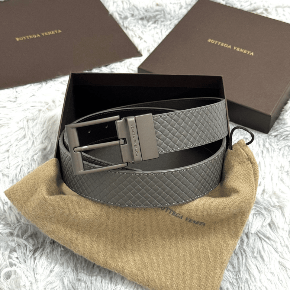 Bottega Veneta Star Geometric Silver 35mm Belt For Men view 6