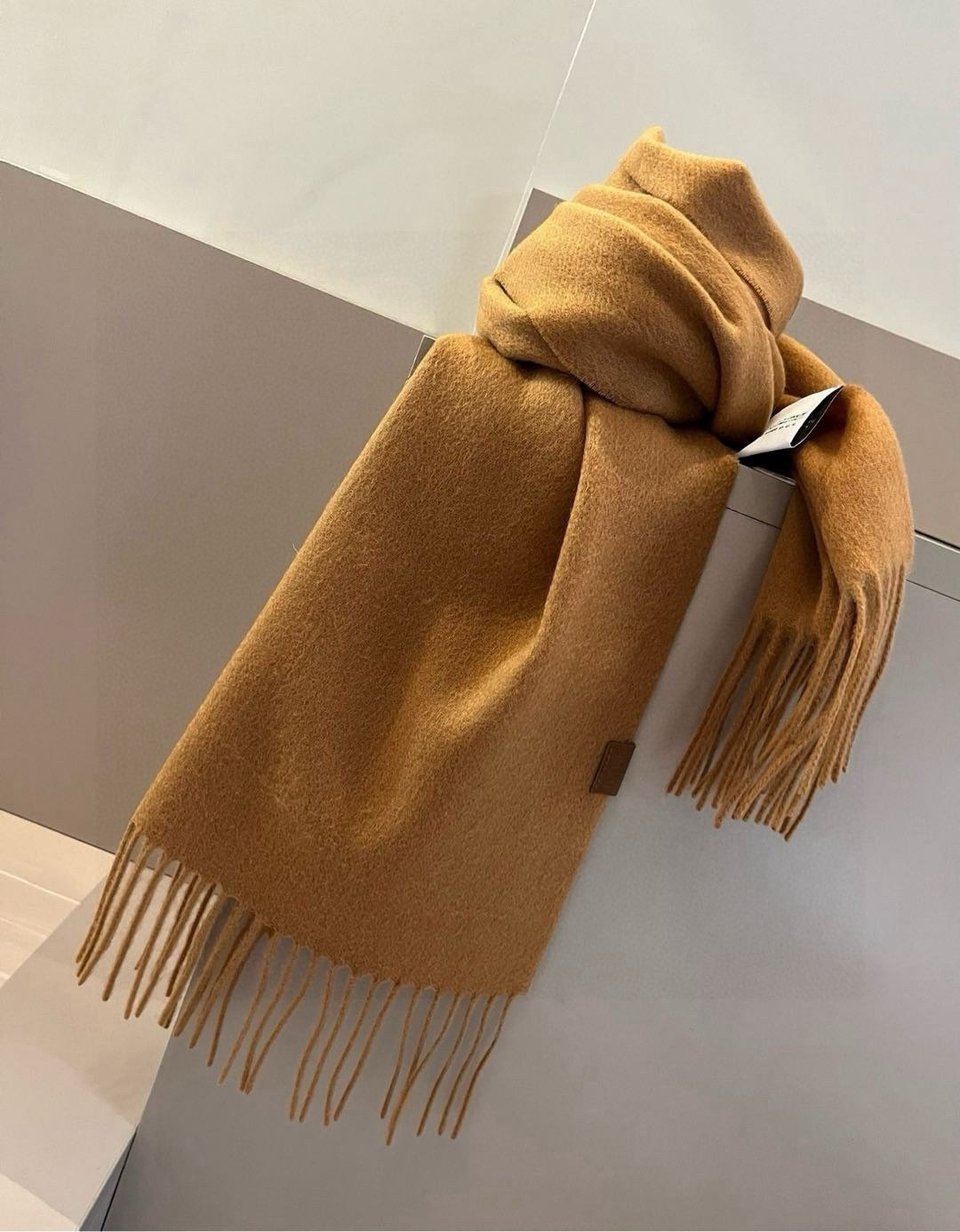 Loewe Mohair Scarf Solid Camel For Women 180cm view 5
