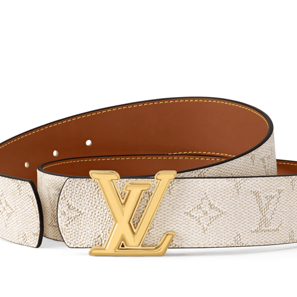 Louis Vuitton LV Beige Gold Dimension 40mm Reversible Men Belt M4154Q view 3