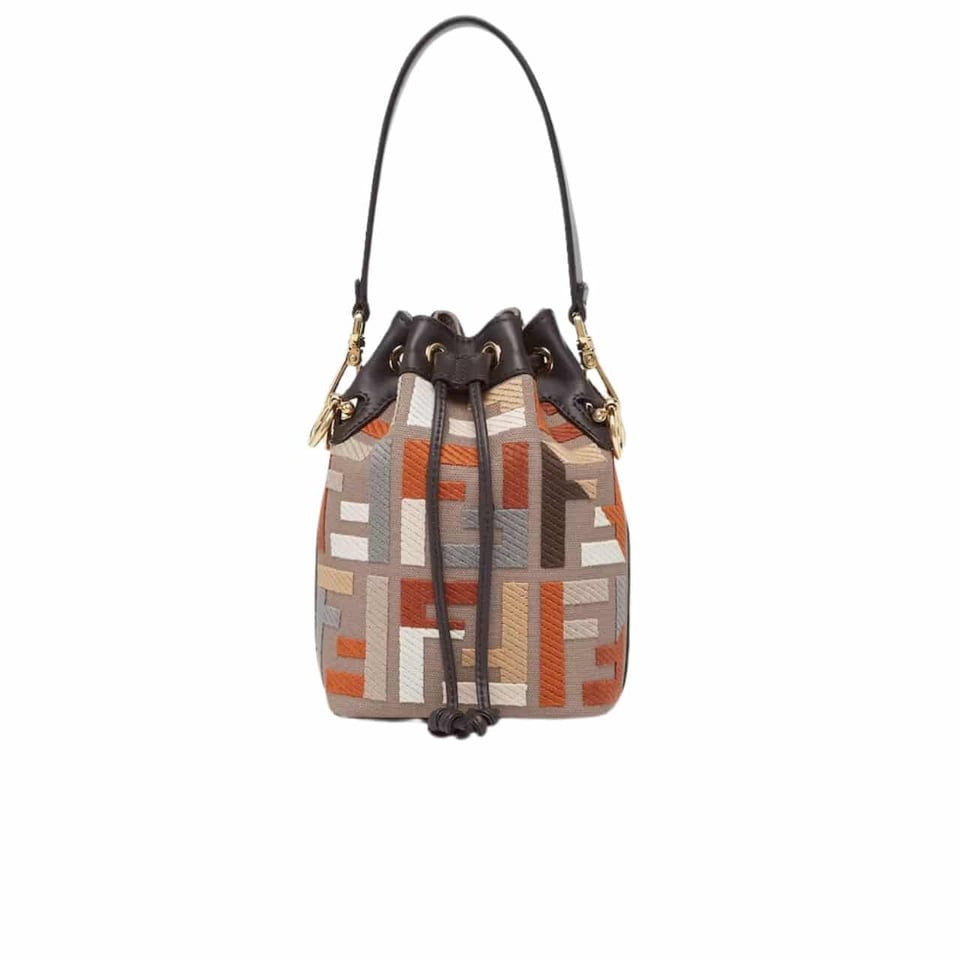 Fendi Mon Tresor Mini Bag Multicolor Canvas 18Cm