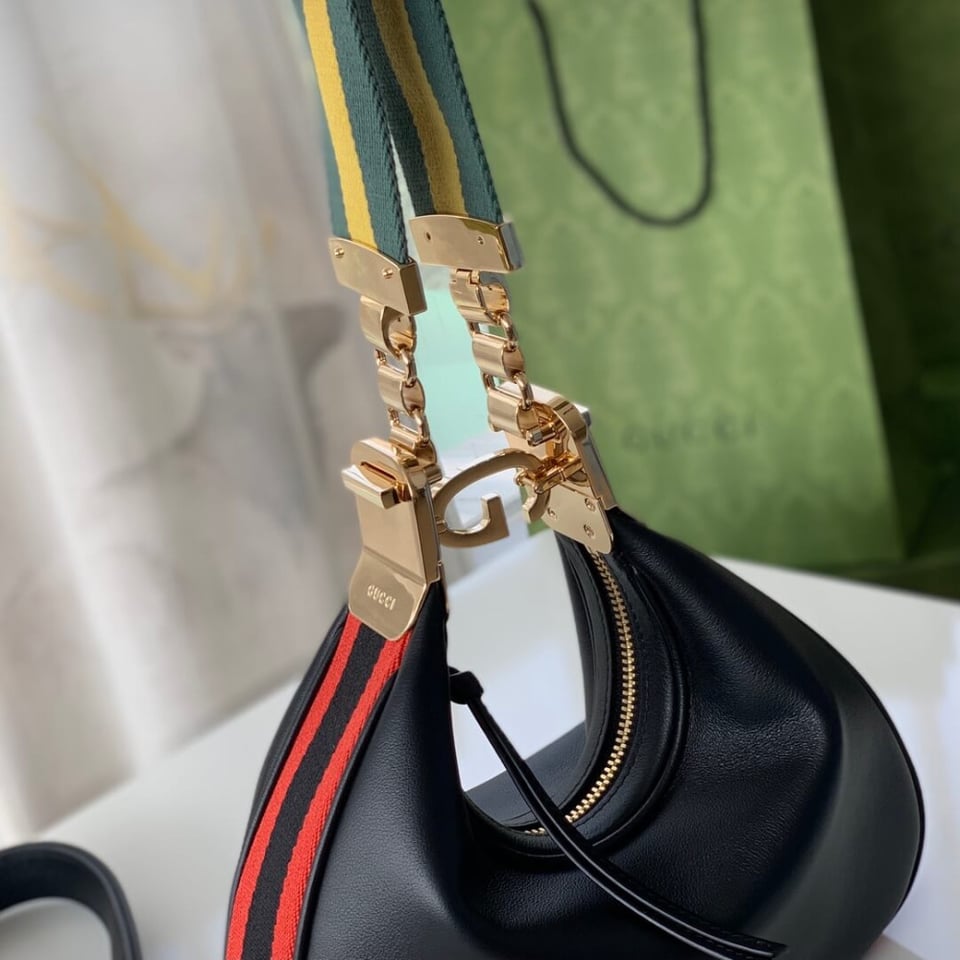 Gucci Black Leather Attache Small Shoulder Bag view 10
