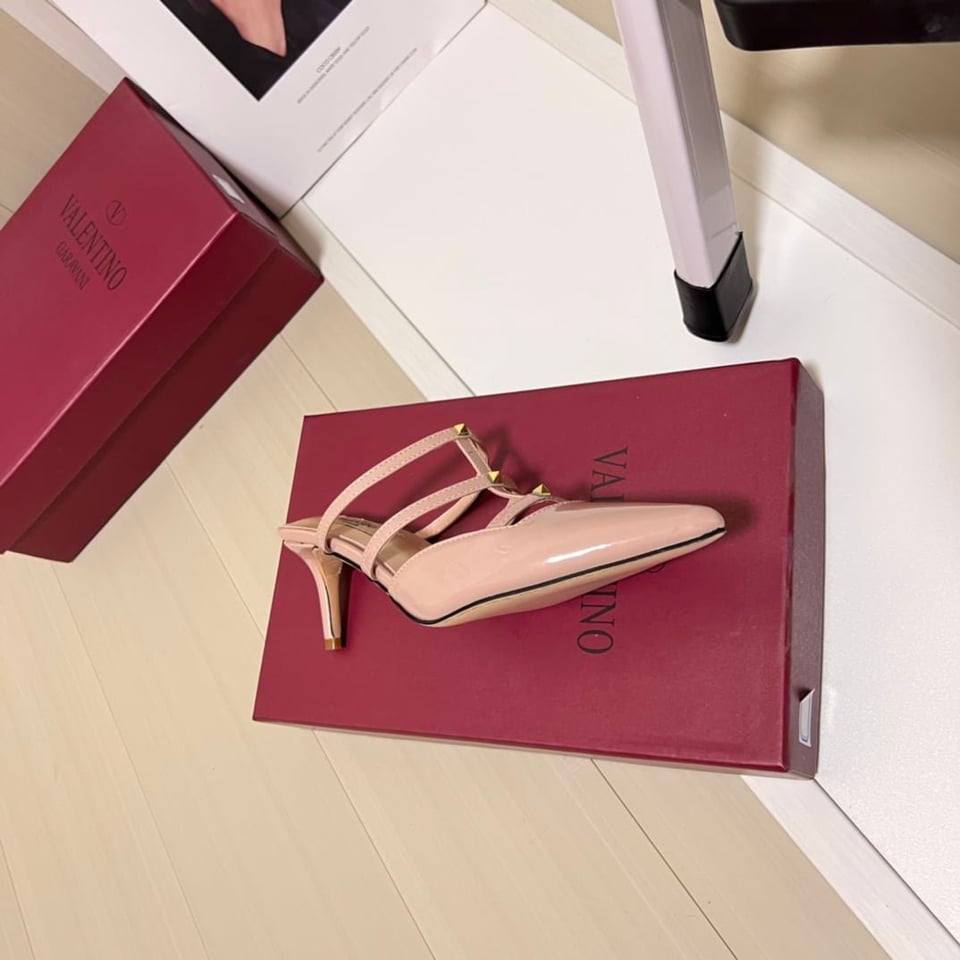 Valentino Garavani Rockstud Wispy Mule In Calfskin Beige 4W0S0Jb1Act 098 view 8