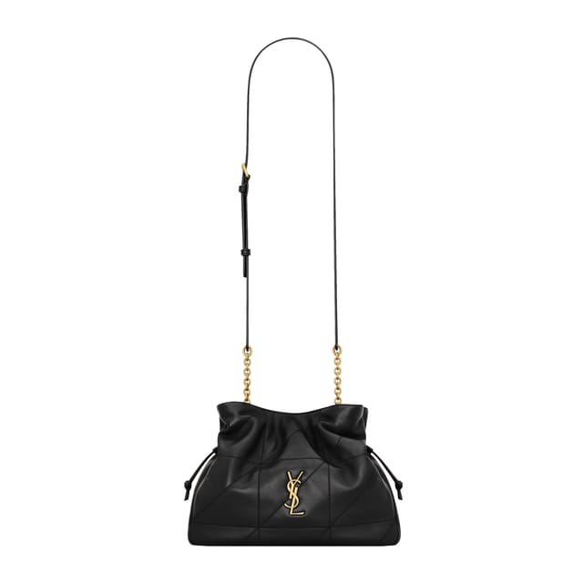 Saint Laurent Jamie Black Drawstring Shoulder Bag 26cm/10.2in