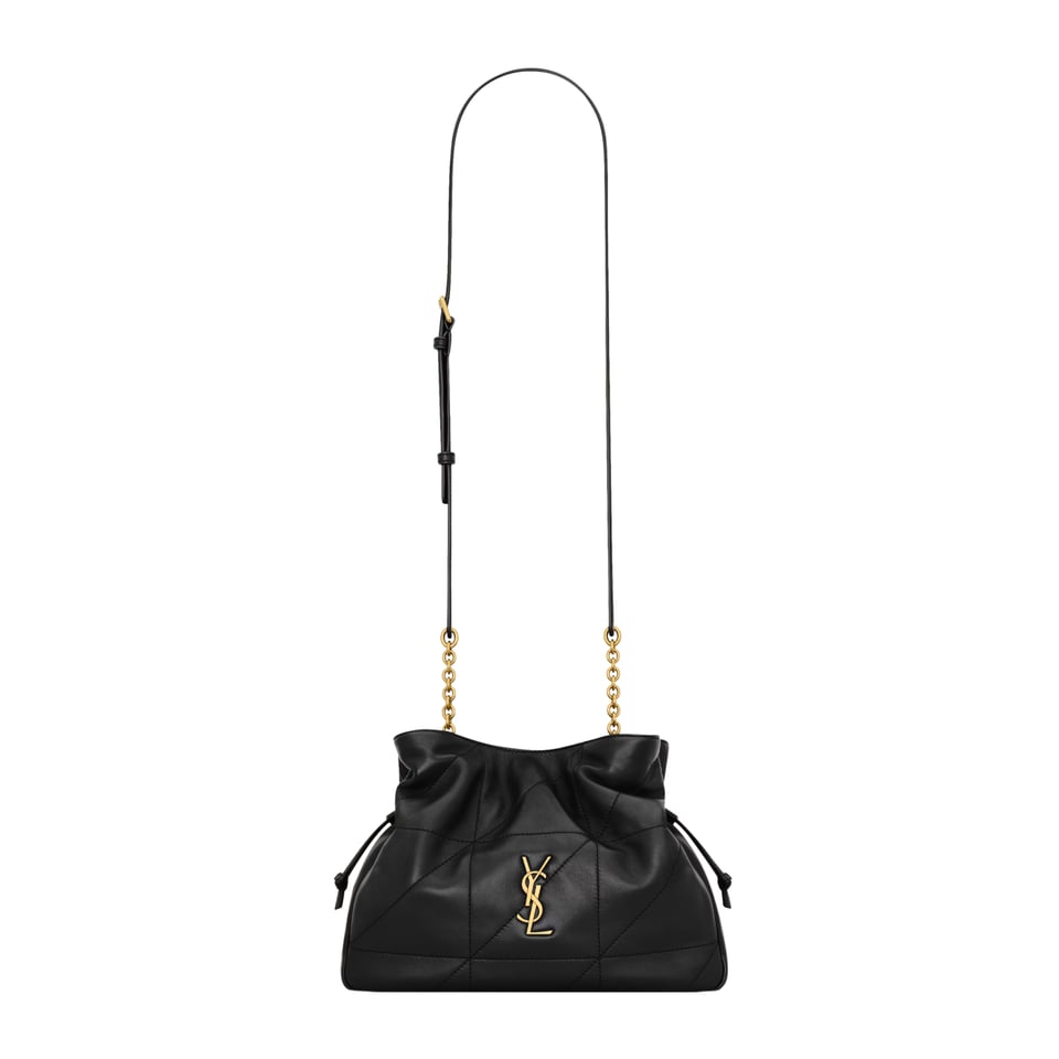 Saint Laurent Jamie Black Drawstring Shoulder Bag 26cm/10.2in