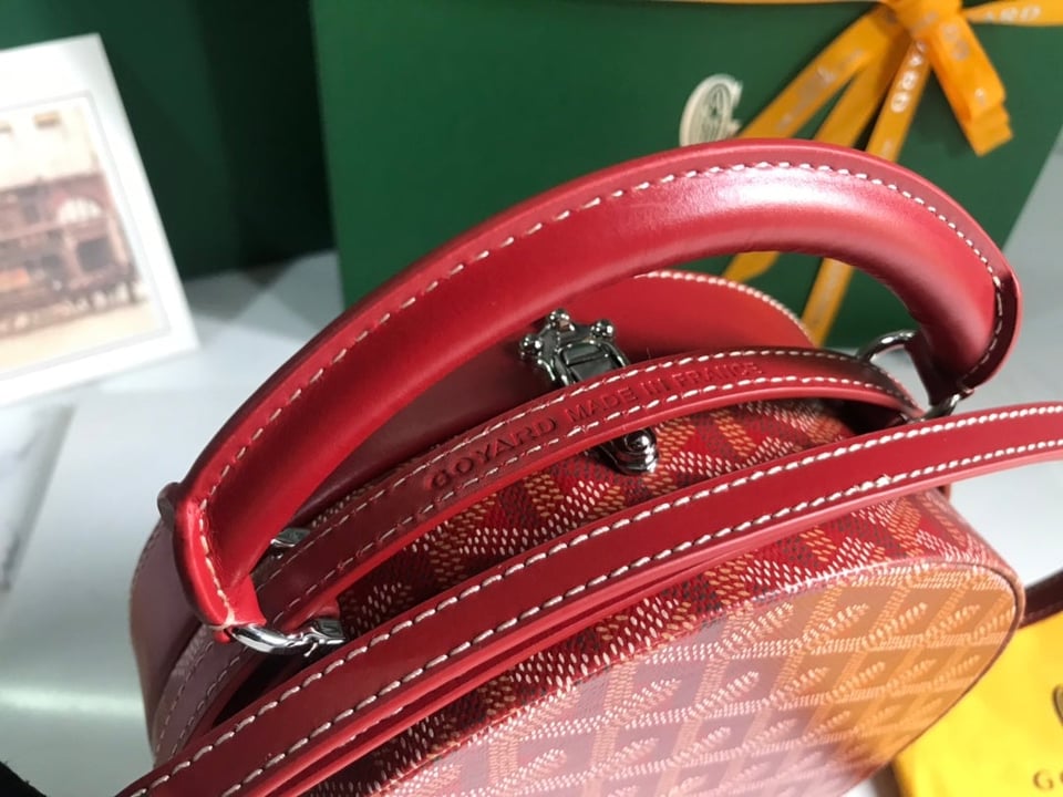 Goyard The Alto Hatbox Trunk Bag 18Cm Red Canvas view 10