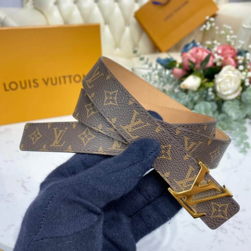 Louis Vuitton 25mm Mini Monogram Canvas LV Initials Belt M9781W view 6