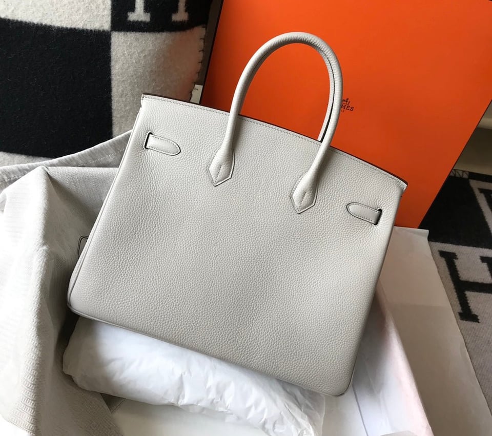 Hermes Birkin 35Cm Bag Cream Togo Gold Hardware view 4