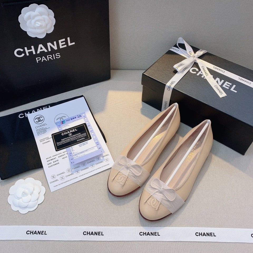 Chanel Classic Ballet Ivory Women’S Sandals view 9