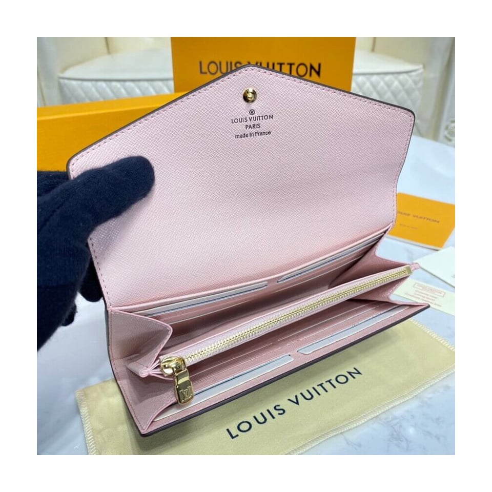 Louis Vuitton Monogram Cavas Sarah Wallet Pink view 9