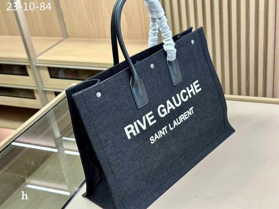 Saint Laurent Rive Gauche Tote Bag Black 48Cm view 3
