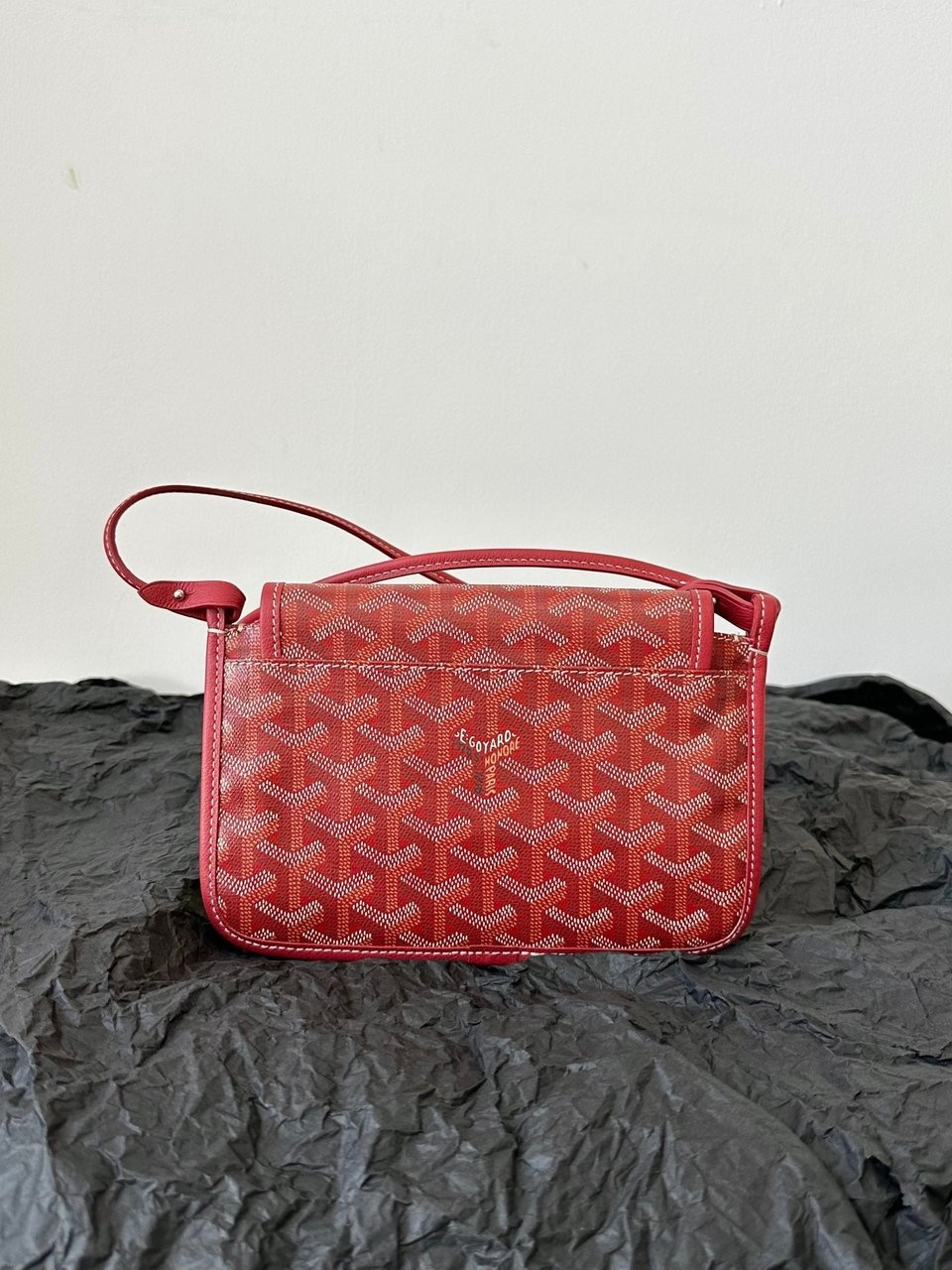 Goyard Plumet Pocket Wallet 20 Cm Classic Red Goyardine Canvas And Lambskin Trim view 8