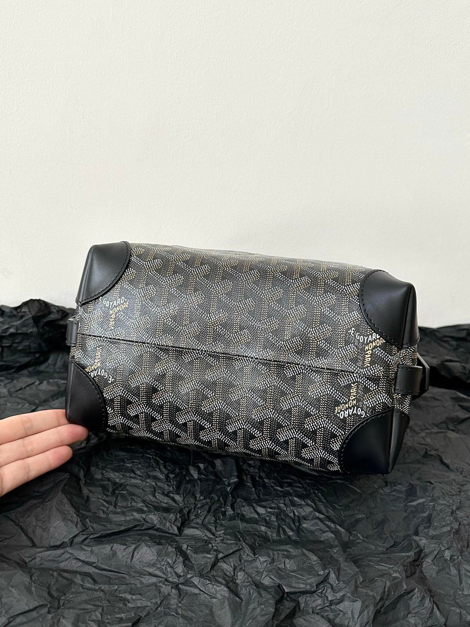 Goyard Goya Cosmetic Bag 24Cm Black Canvas view 5