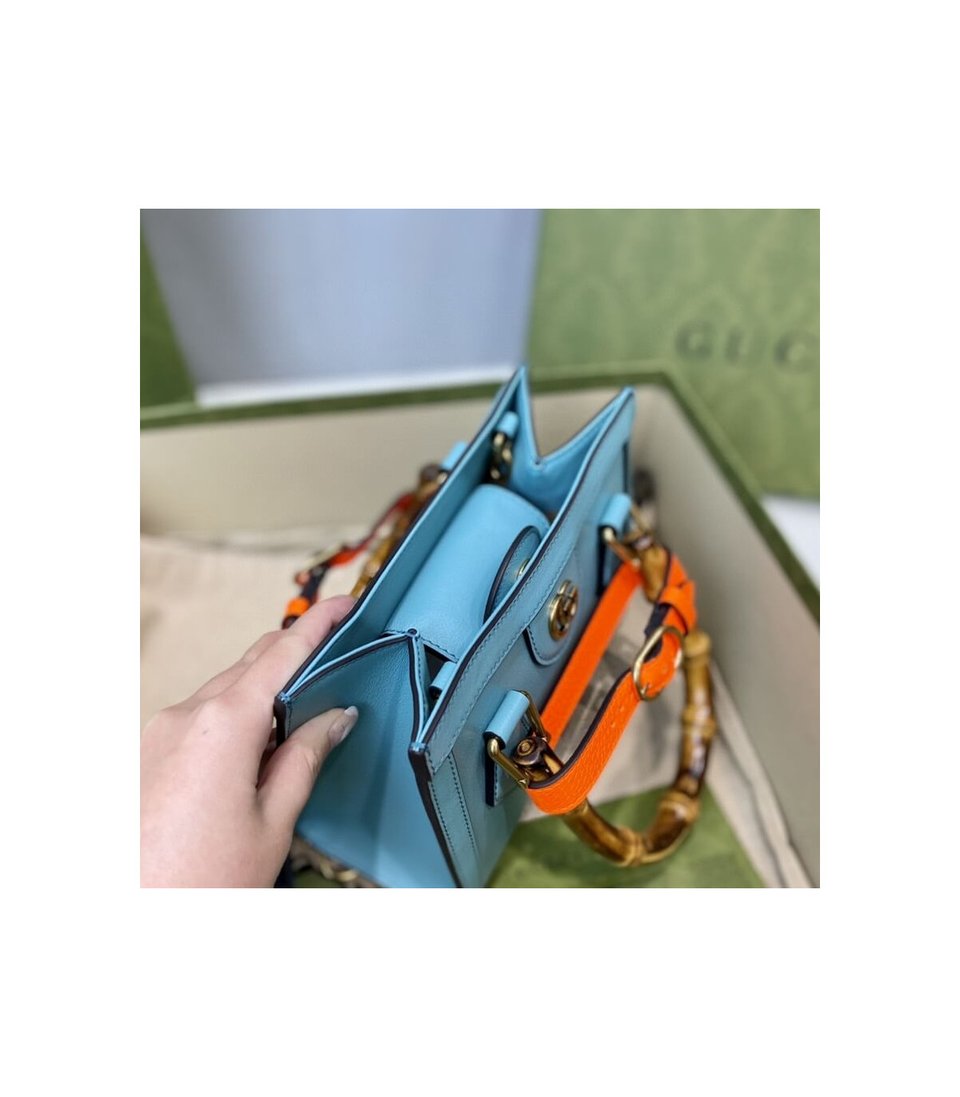 Gucci Diana Mini Tote Bag Light Blue view 17