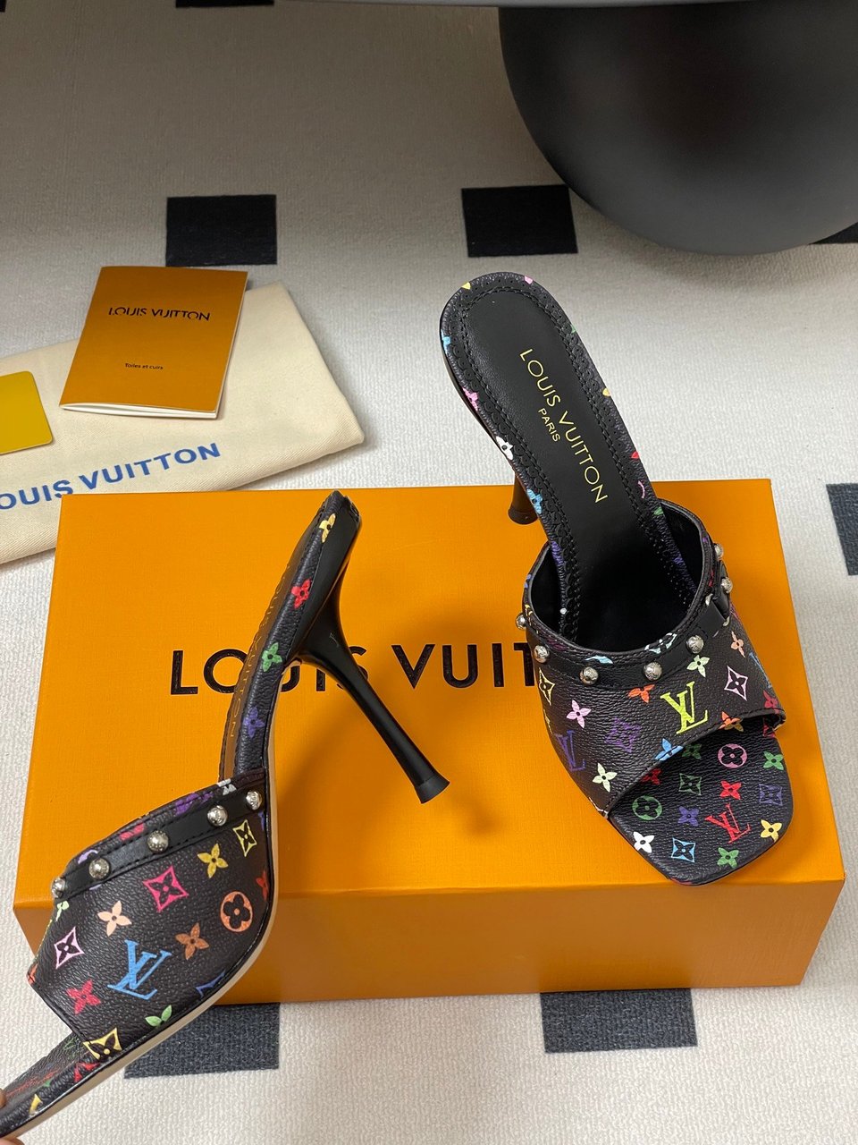 Louis Vuitton LV x TM 6AM Mule 1AGWT2 Black view 6