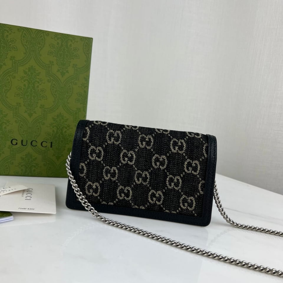 Gucci Dionysus GG Super Mini Bag in Black view 6