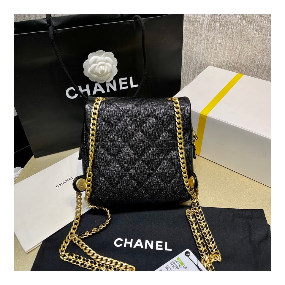 Chanel Backpack in Grained Calfskin view 8