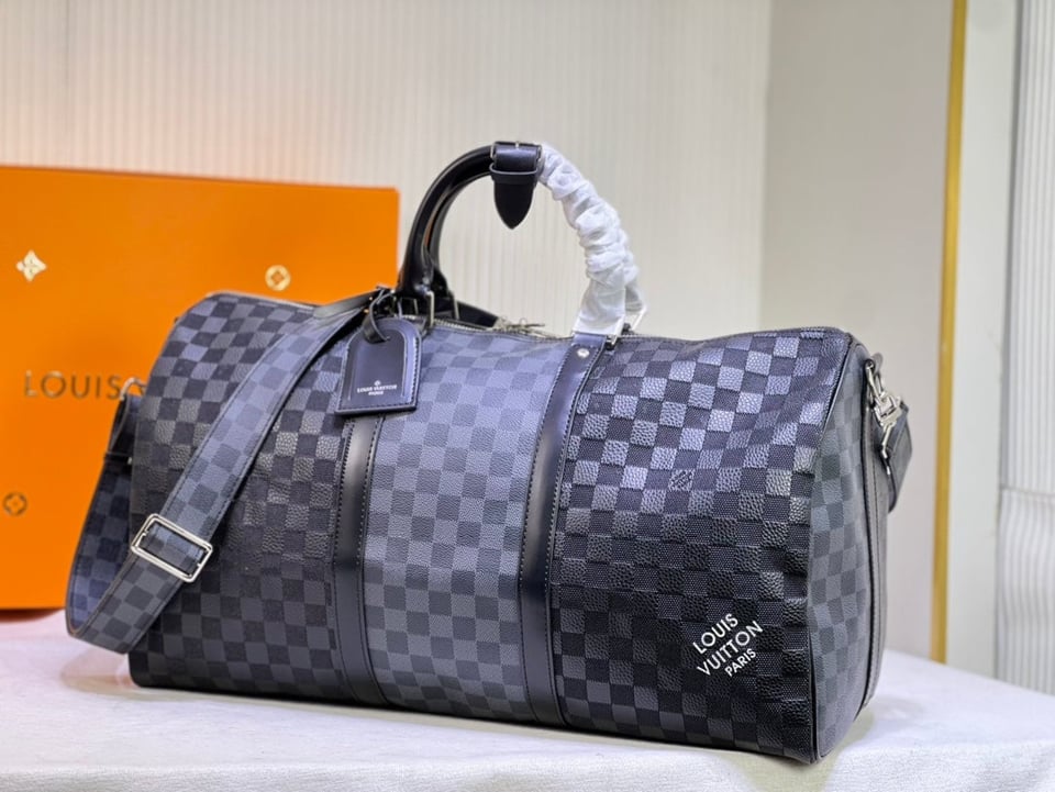Louis Vuitton Keepall 50 Blue Graphite view 10