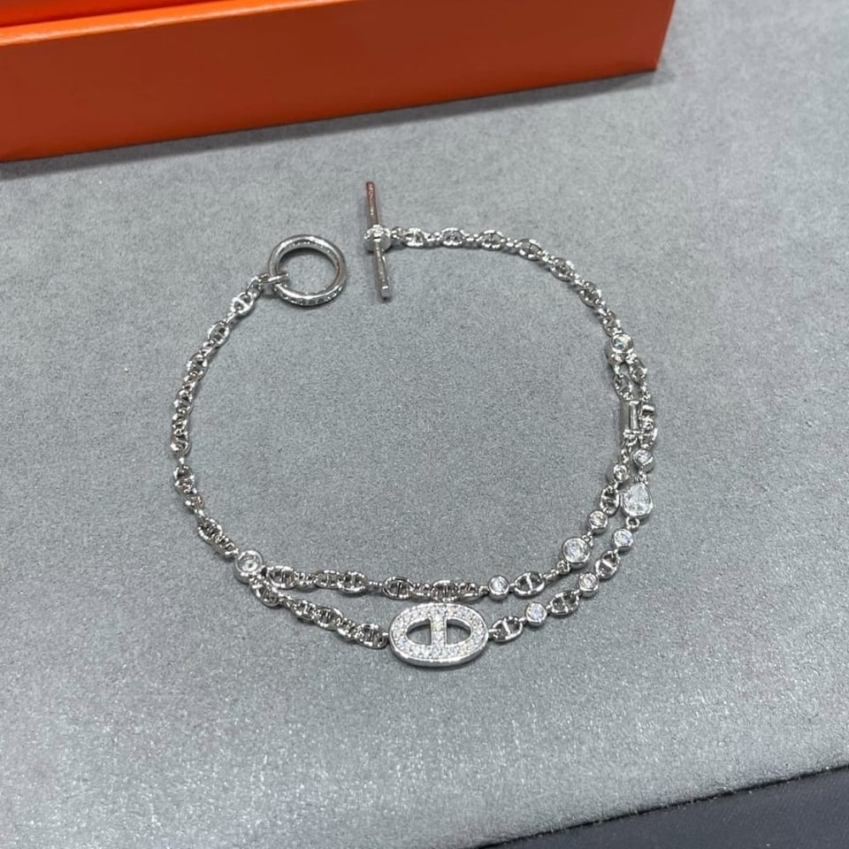 Hermes Crystals Bracelet Silver view 5