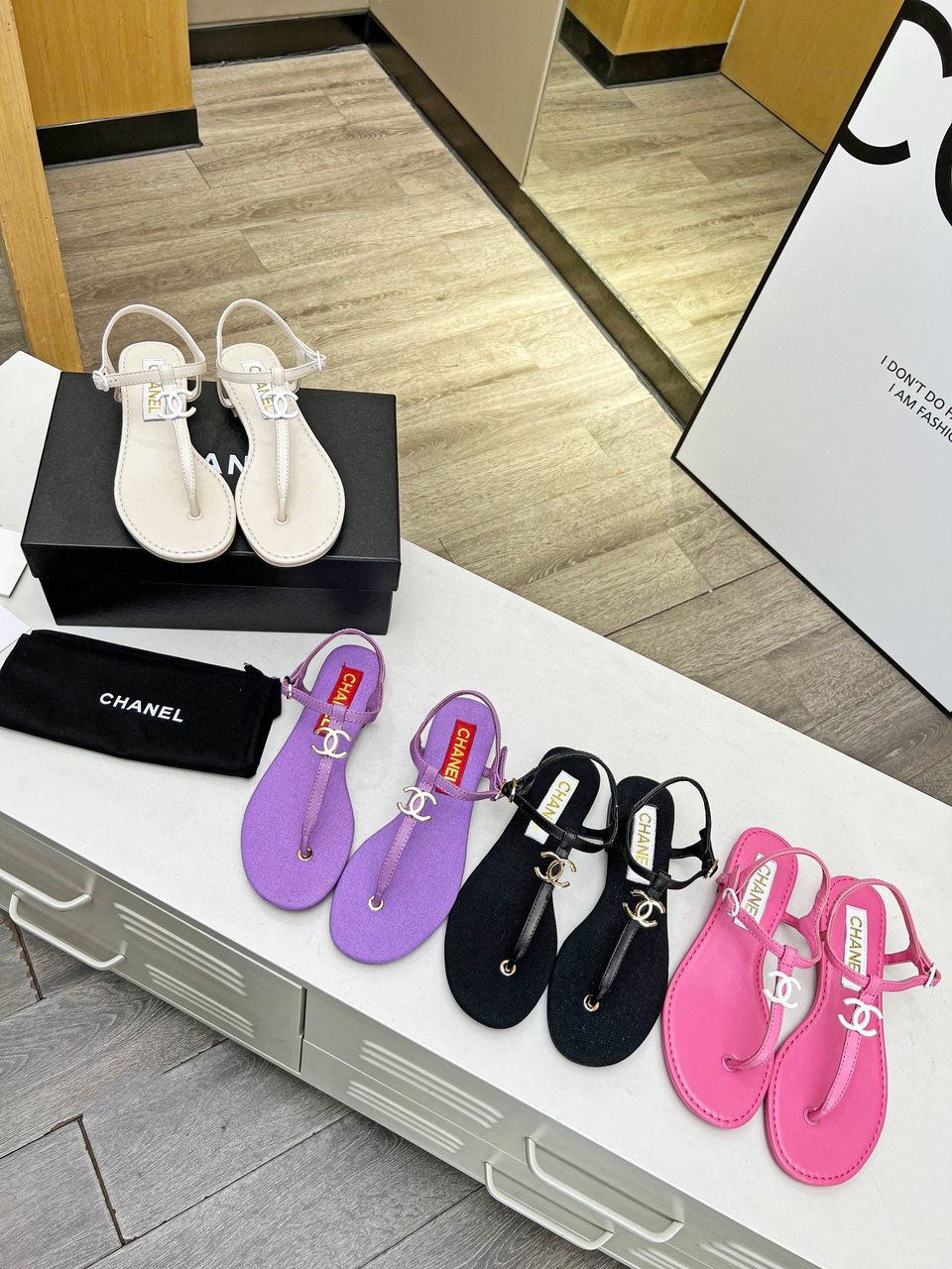 Chanel Sandals Ivory Pink G40018 X01000 0T247 view 3