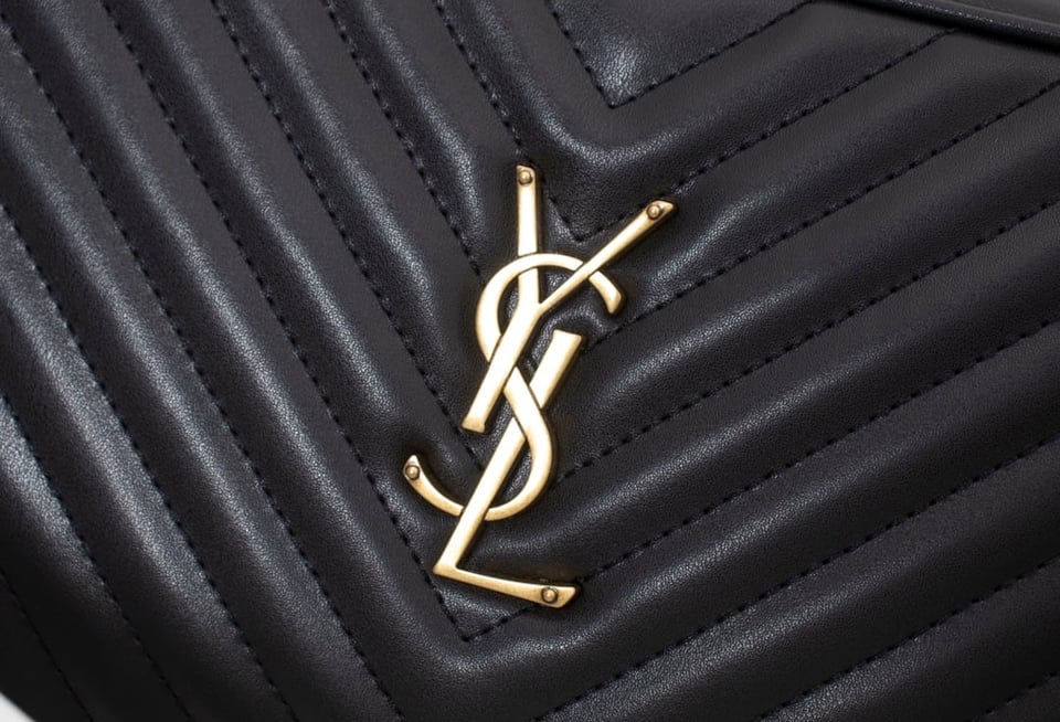Saint Laurent Lou Camera Bag In Quilted Black Gold Leather 23Cm view 4