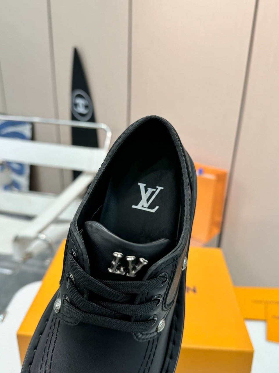 Louis Vuitton Lv Checker Derby Black 1Acn3J view 4