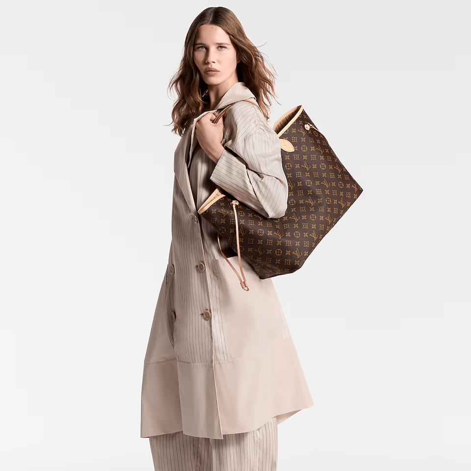 Louis Vuitton Neverfull GM Tote Bag Monogram Canvas Beige 39cm view 3