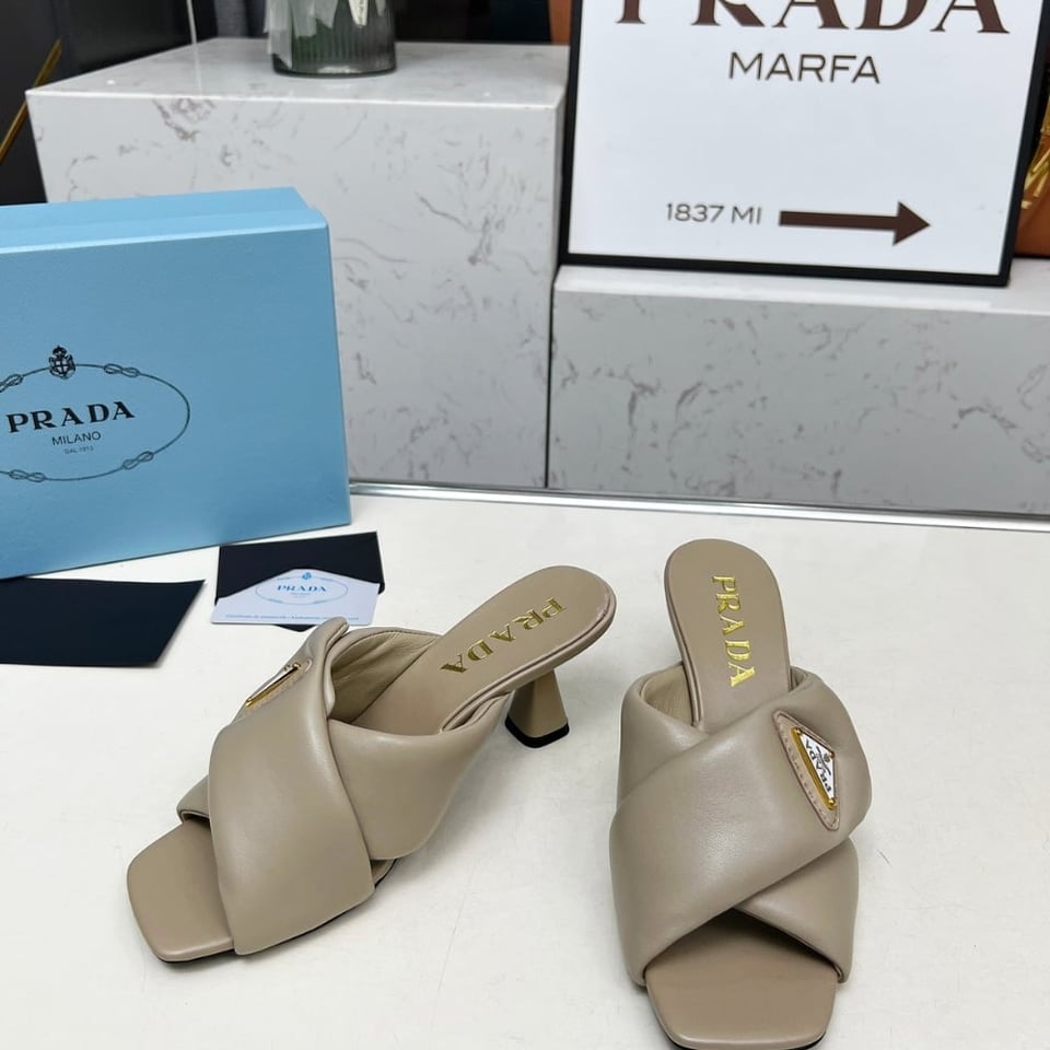 Prada Padded Nappa Sandals Beige 1Xx754 2Dl8 F0036 F 065 view 4