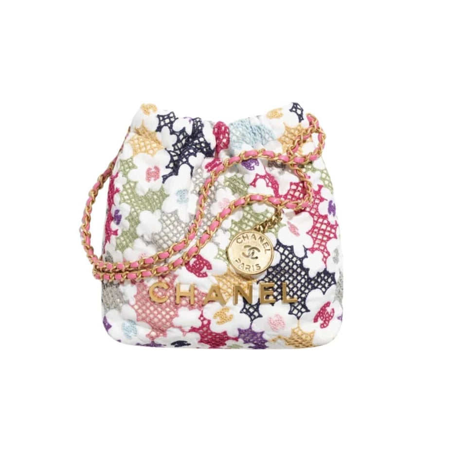 Chanel 22 Mini Handbag Lace Patchwork 20Cm/7.9in view 2