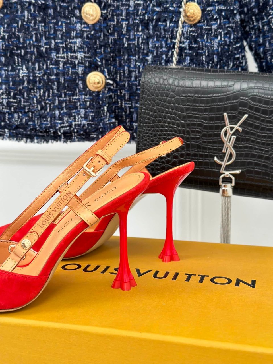 Louis Vuitton Blossom Slingback Pump Red 1Ac8F5 view 8