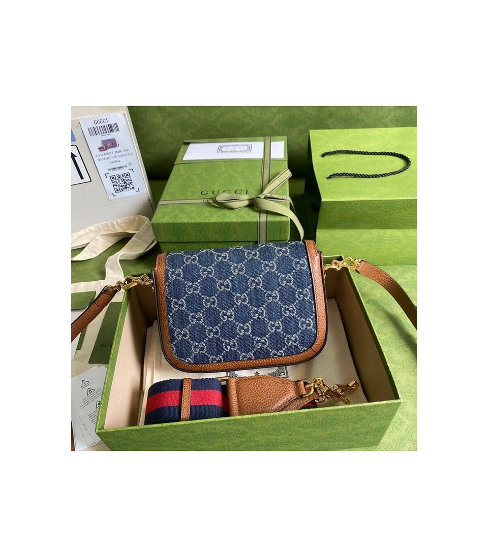 Gucci Horsebit 1955 Denim Mini Bag view 4