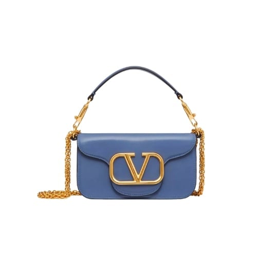 Valentino Locò Small Shoulder Bag In Calfskin Ultramarine Wb0K53Zxlq34 view 2
