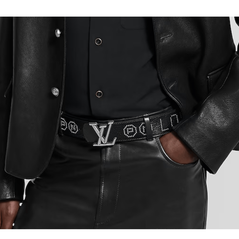 Louis Vuitton LV Dimension Rockabilly Studs 40mm Reversible Men Belt M4382T view 5