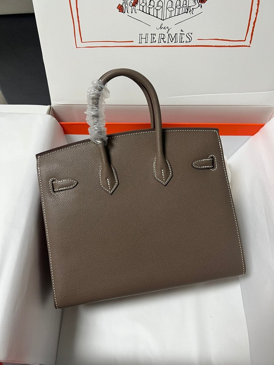 Hermes Birkin Sellier Vert De Gris Epsom Leather Gold Hardware view 7