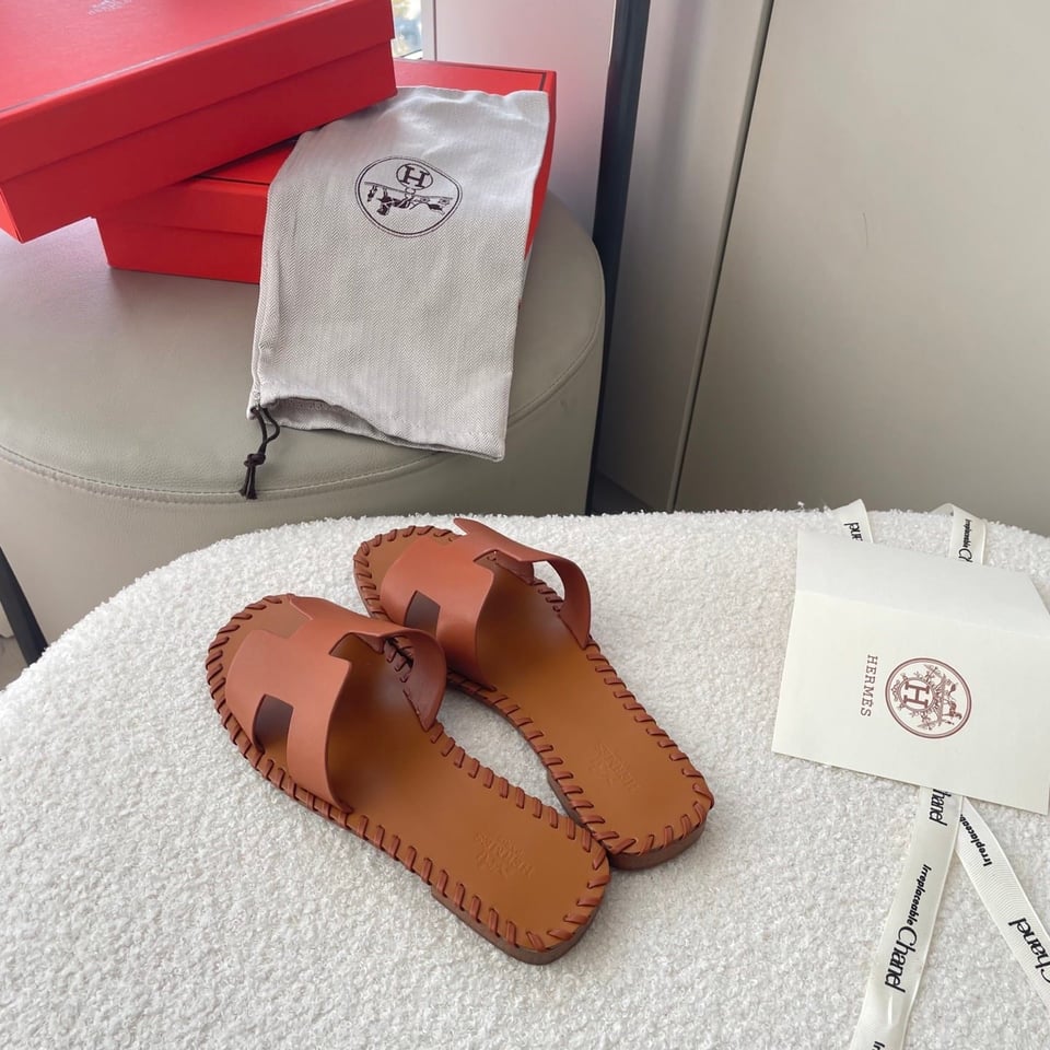 Herm?S Oran Sandals Stitching In Brown view 8