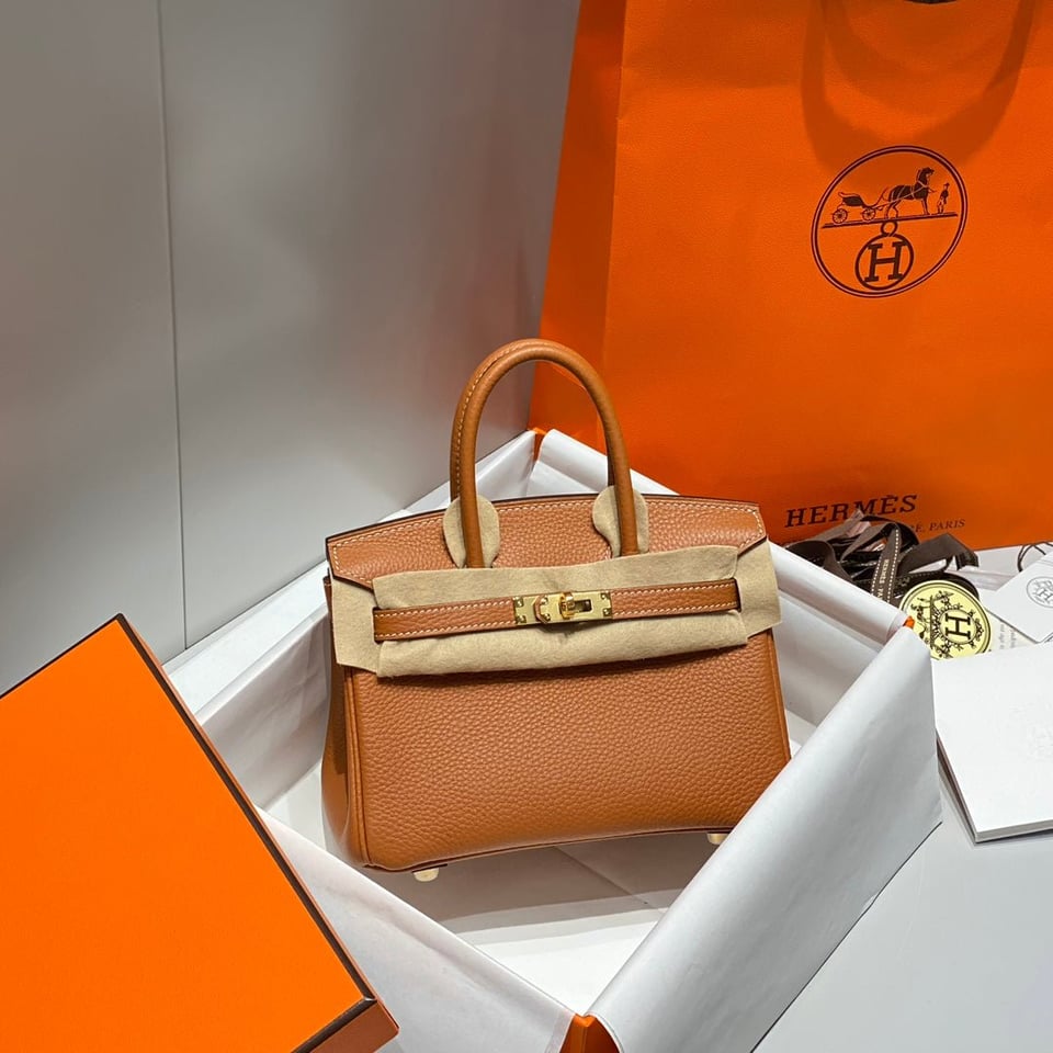 Hermes Birkin 20Cm Gold Togo Leather Gold Hardware view 2