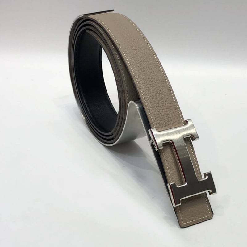 Hermes H Belt Buckle &amp; Reversible Leather Strap 38 mm HB03 view 3