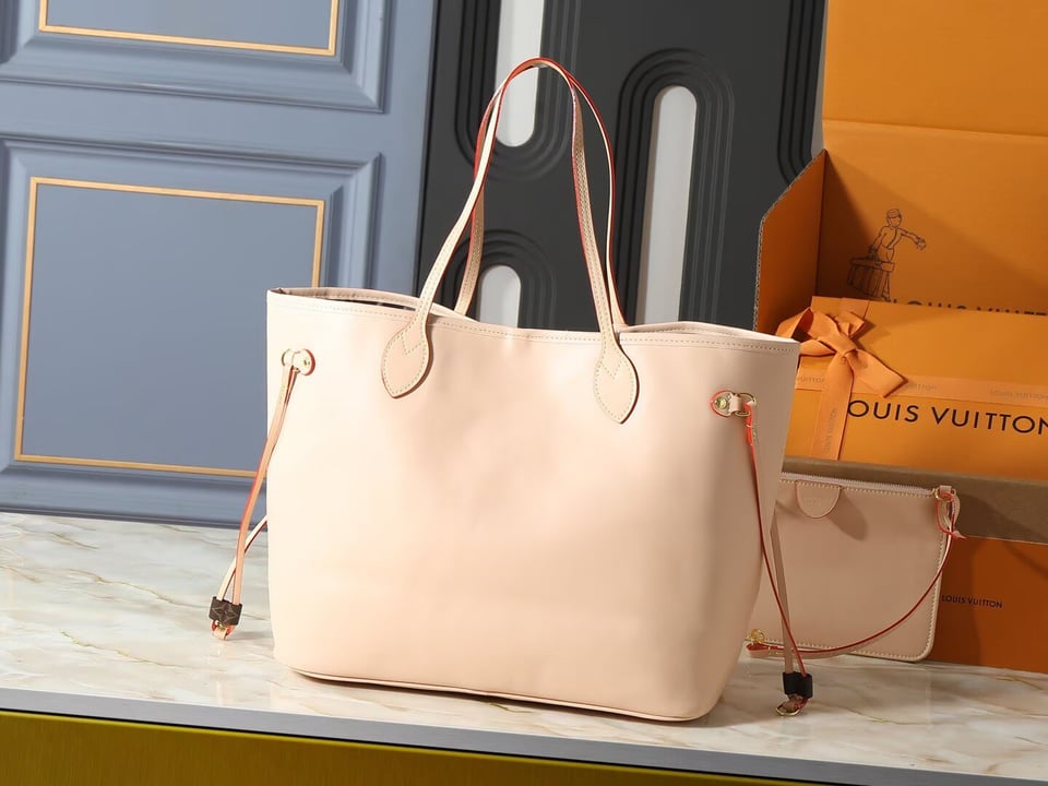 Louis Vuitton Neverfull MM Bag Beige 47cm M27635 view 3