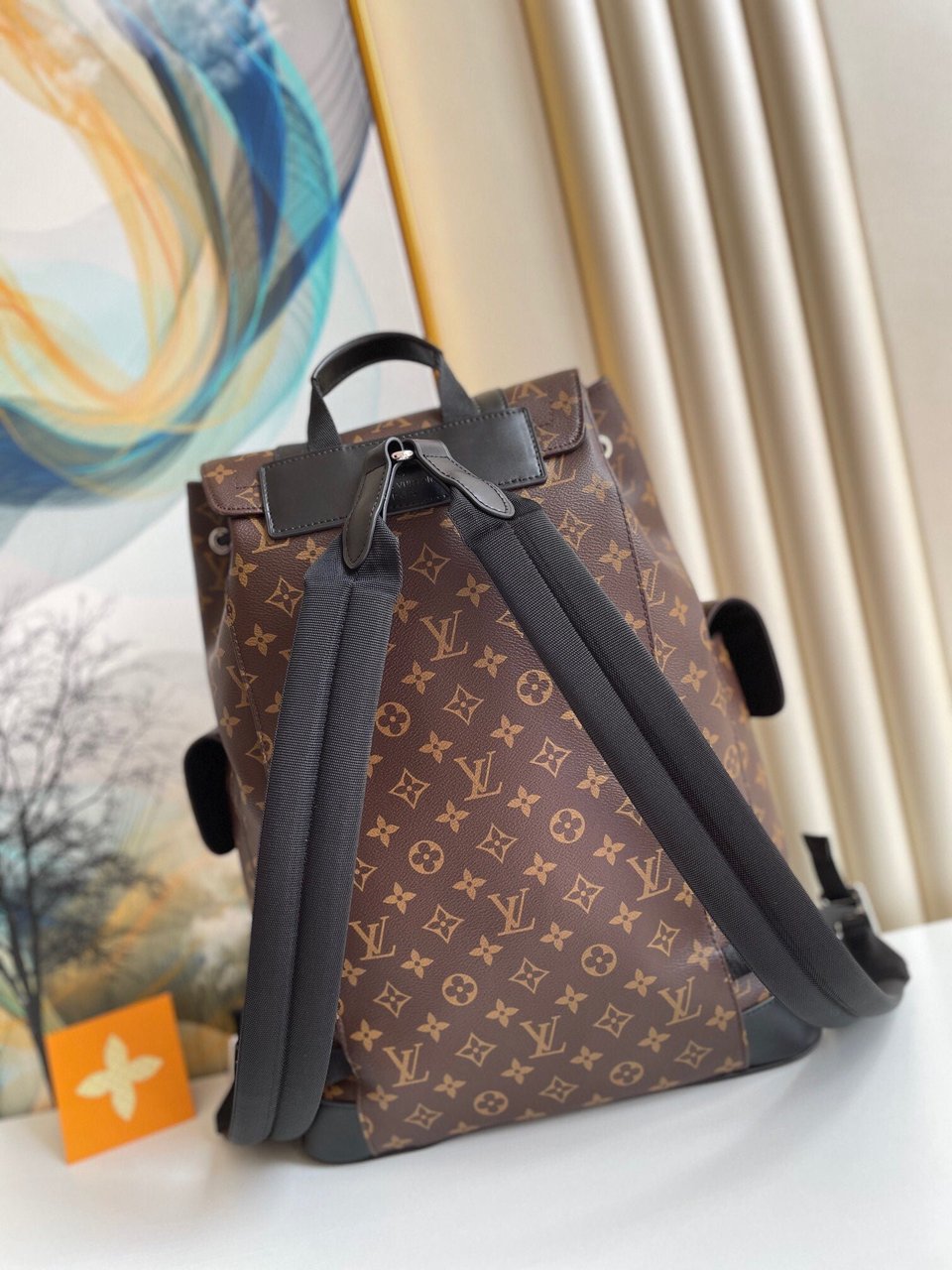 Louis Vuitton Christopher Backpack Monogram Brown Macassar Canvas 45Cm M43735 view 10