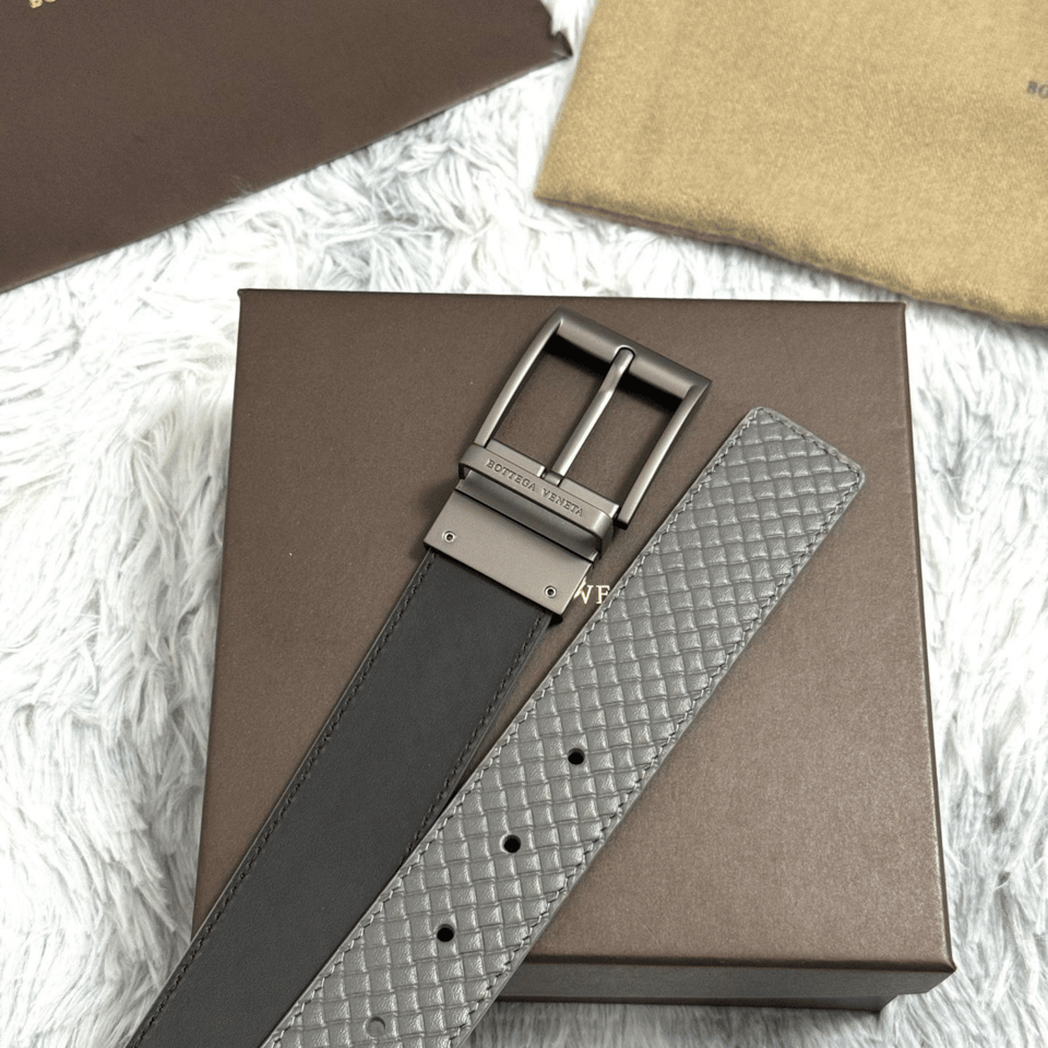 Bottega Veneta Star Geometric Silver 35mm Belt For Men view 8
