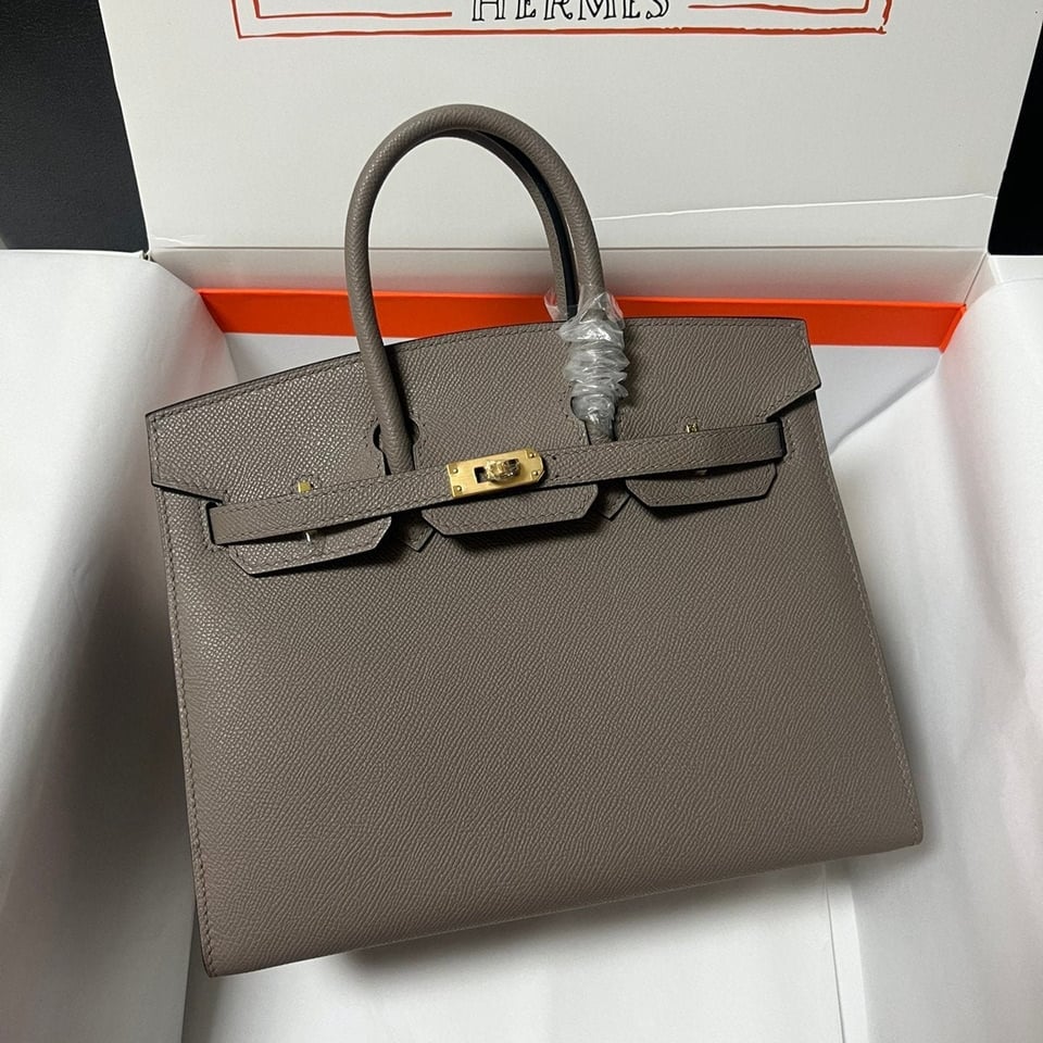 Hermes Birkin Sellier Etain Epsom Leather Gold Hardware view 2