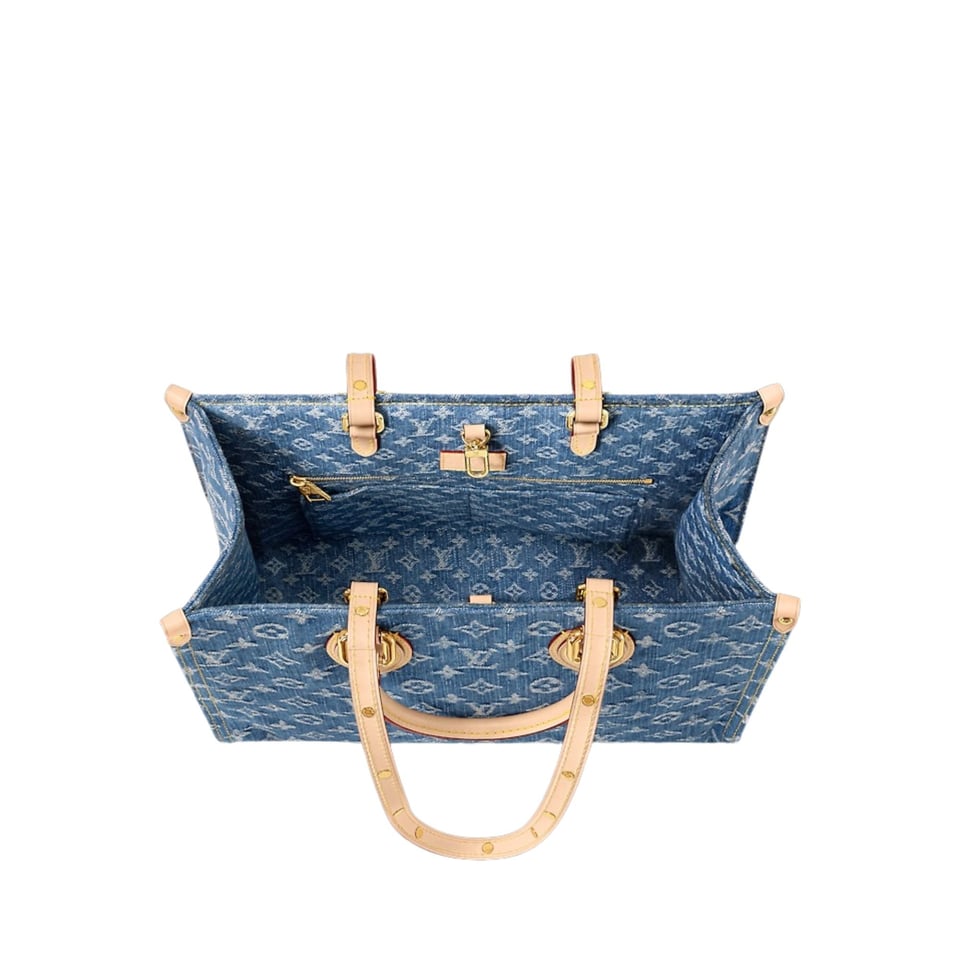 Louis Vuitton New Lv Remix Onthego Mm Denim Blue 35Cm M46871 view 5