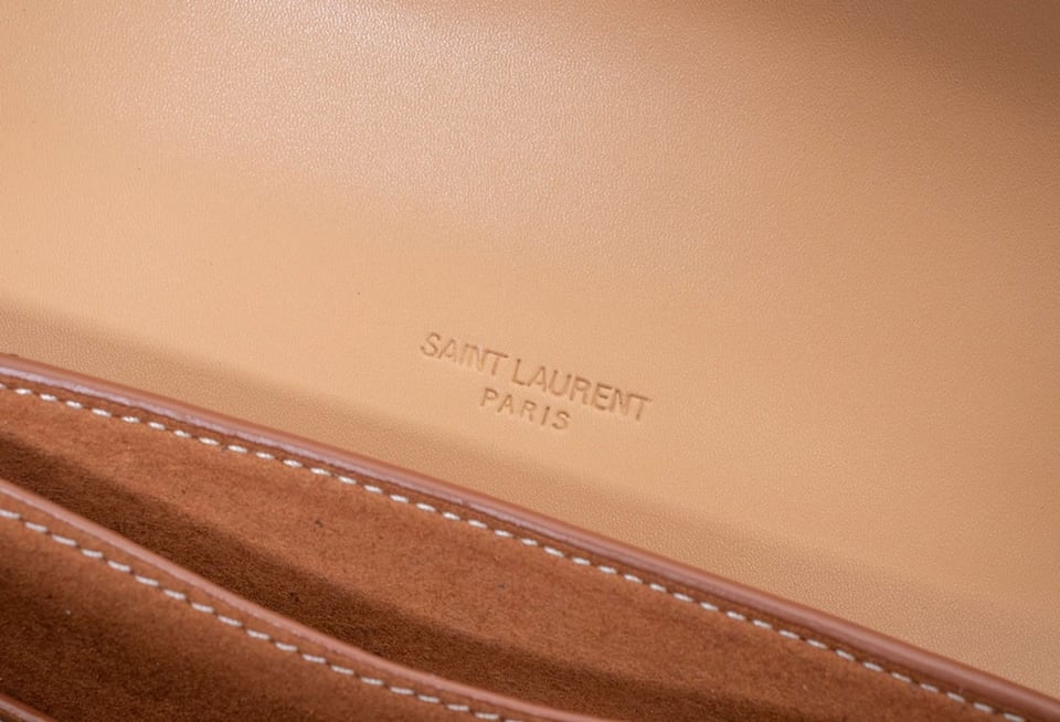 Saint Laurent Kaia Small Smooth Leather Beige view 9