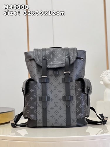 Louis Vuitton Christopher Monogram Eclipse Reverse Black And Grey 45Cm M46331 view 9