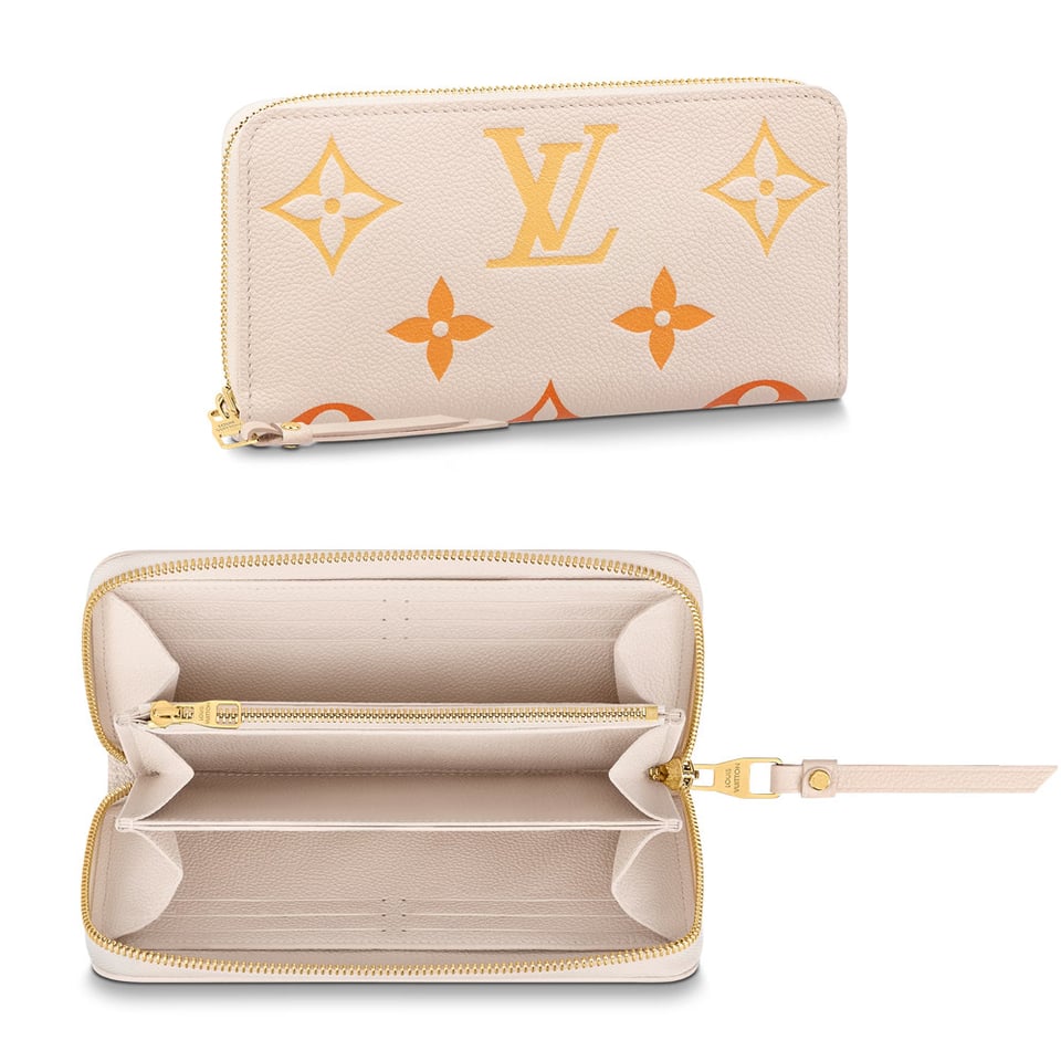 Louis Vuitton Monogram Empreinte Gradient Zippy Wallet Beige Yellow