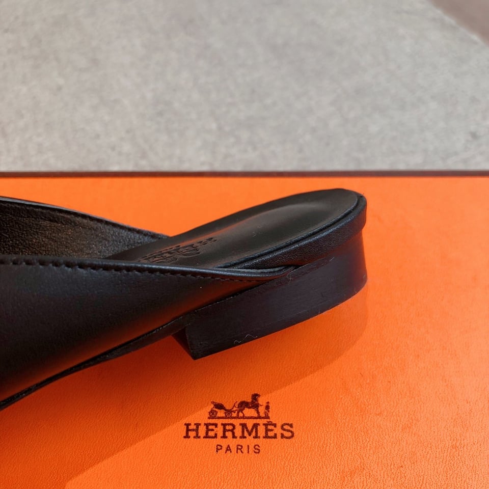 Hermes Oz Mule Black view 4