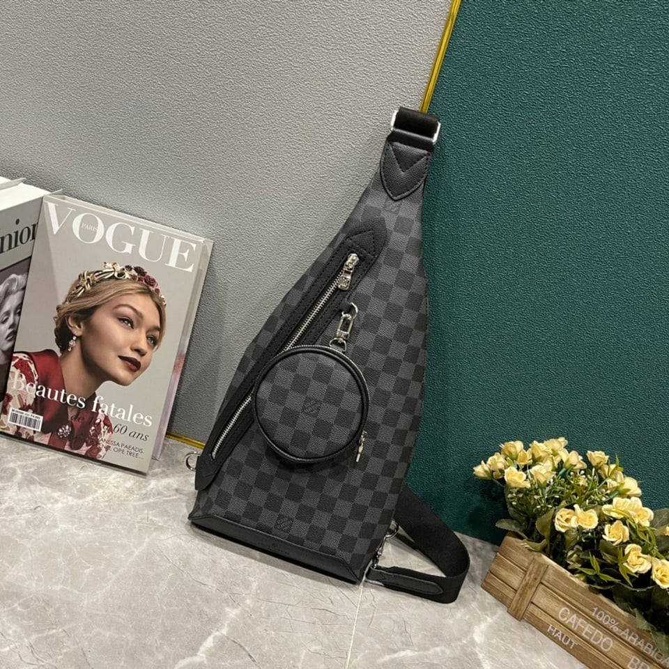 Louis Vuitton Duo Sling Bag Caro Black 42Cm M30936 view 10