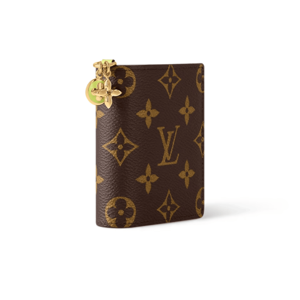 Louis Vuitton Monogram Zesty Lime Charms Pocket Wallet For Women 9cm M14628 view 3